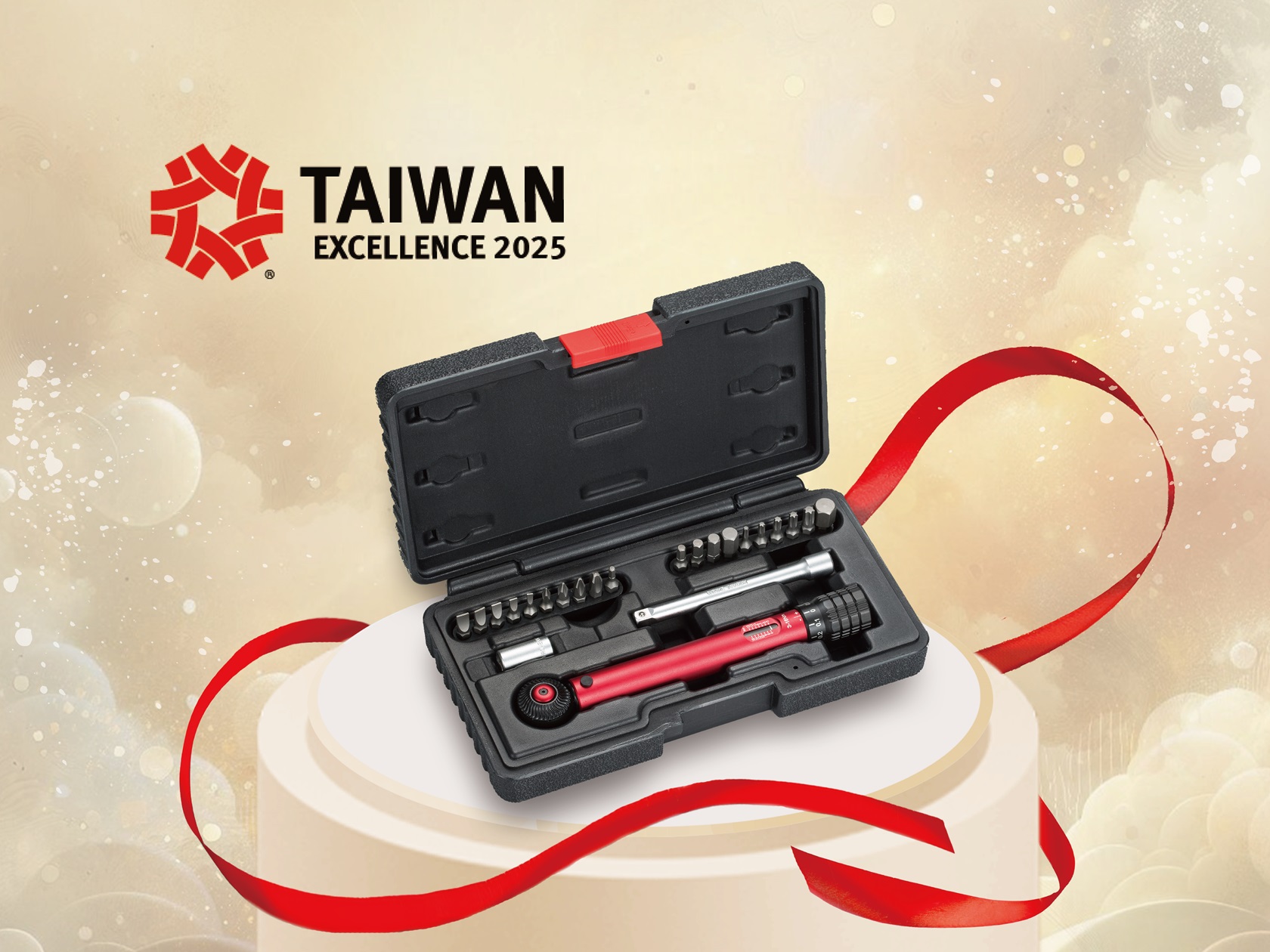 Torque-Tech Aluminum Mini Torque Wrench for bicycle, winner of the 2025 Taiwan Excellence Award